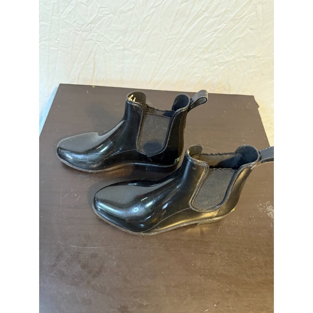 Lauren Ralph Lauren Tally-Bo-Rai Short Rain Boots Size 6 Ankle Length Black
